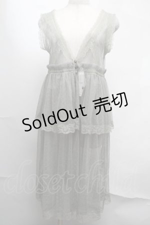 画像: axes femme / ドットチュール重ねジレ  カーキ S-25-08-13-041-AX-TO-AS-ZS