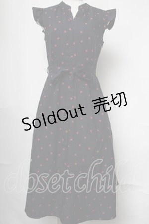 画像: LOLITA / いちごプリントノースリーブワンピース  ネイビー S-25-08-13-047-LO-OP-HR-ZT484