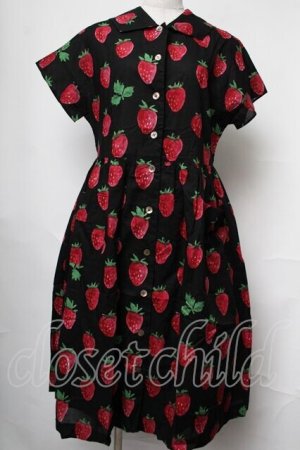 画像: Jane Marple / Strawberry field40’sワンピース  黒 S-25-08-13-048-JM-OP-AS-ZS