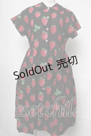 画像: Jane Marple / Strawberry field40’sワンピース  黒 S-25-08-13-048-JM-OP-AS-ZS