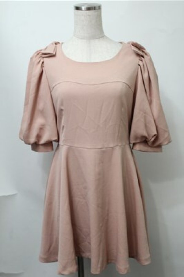 画像1: Honey Bunch / 半袖ワンピース  ベージュ S-25-08-14-042-LO-OP-AS-ZT458 (1)