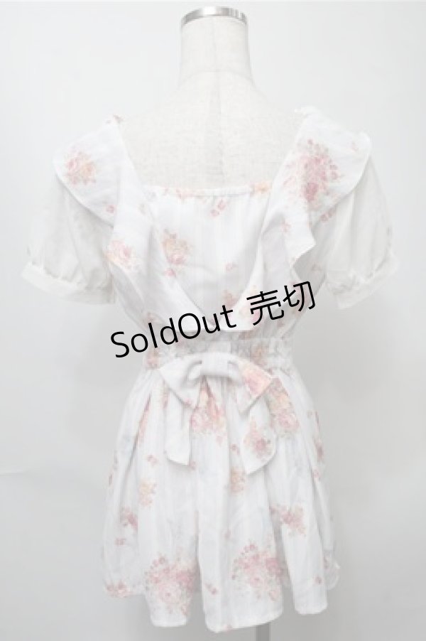 画像2: LIZ LISA / ローズブーケ柄トップス  サックス S-25-08-14-049-LO-TO-HR-ZS (2)