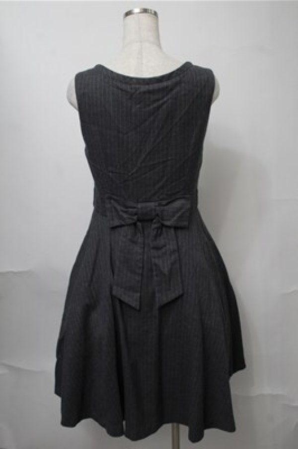 Jane marple ジャンパースカート Jane Marple / ピンストライプジャンパースカート グレー S-25