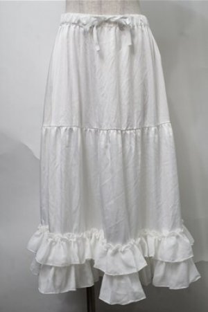 画像: axes femme kawaii / ミディフリルペチスカート  白 S-25-08-14-065-AX-SK-HR-ZS