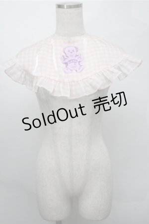 画像: LAND by MILKBOY / ギンガムチェックつけ襟  ピンク S-25-08-14-011-MB-ZA-AS-ZS