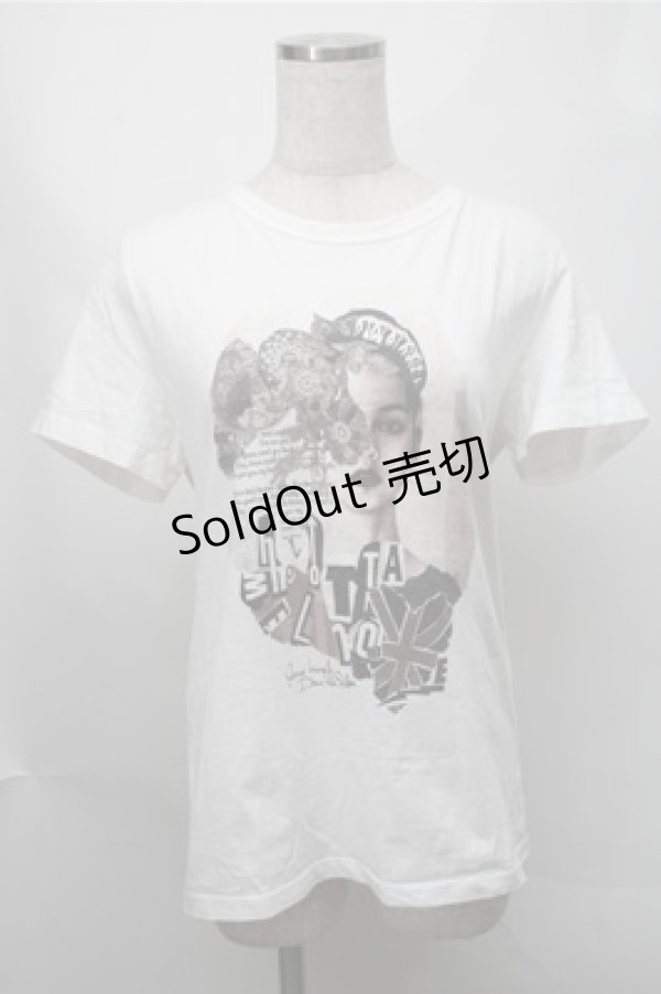 画像1: Jane Marple Dans Le Salon / プリントカットソー  白 S-25-08-14-012-JM-TO-AS-ZT066 (1)