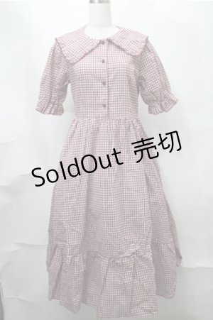 画像: m petit by misako / AM*ギンガムCHKワンピース  赤ｘ白 S-25-08-14-031-LO-OP-HR-ZS