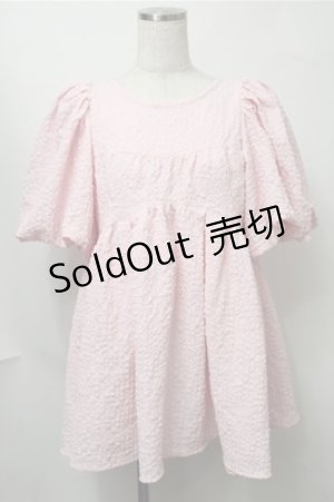 画像: Candy Stripper / ボリュームスリーブトップス  ピンク S-25-08-14-038-PU-TO-AS-ZS