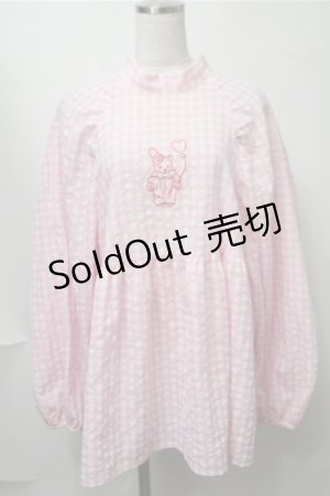 画像: LOLITA / ギンガムトップス  ピンク S-25-08-14-039-LO-TO-AS-ZS
