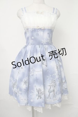 画像: Innocent World / クリスタルワンダーランドチュールレースジャンパースカート  ブルー S-25-08-15-044-IW-OP-AS-ZS