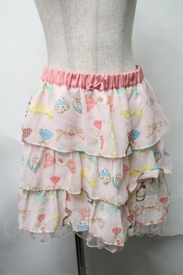 画像1: Emily Temple cute / candyシフォンスカート  ピンク S-25-08-15-056-ET-SK-AS-ZS (1)