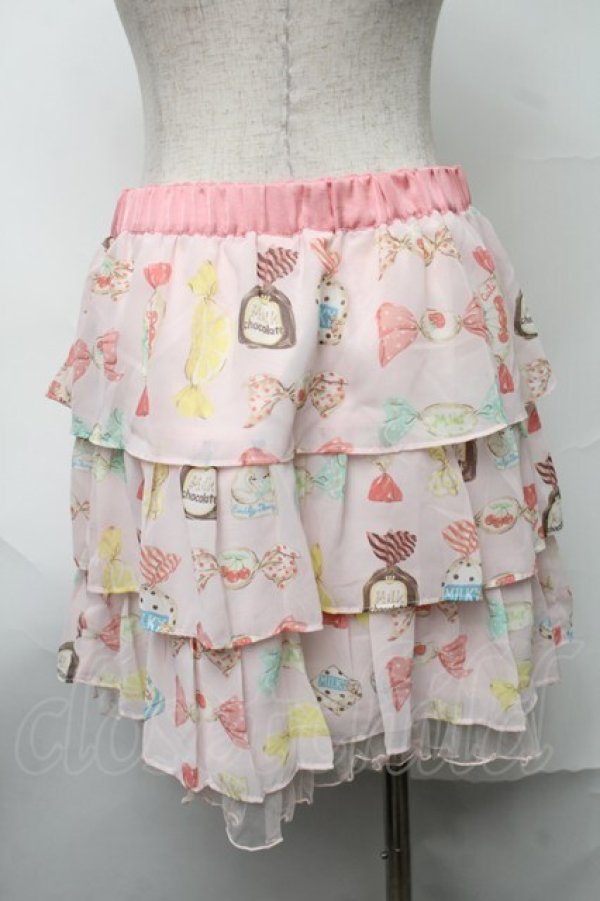 画像2: Emily Temple cute / candyシフォンスカート  ピンク S-25-08-15-056-ET-SK-AS-ZS (2)
