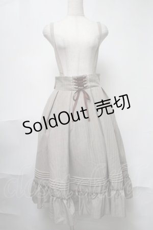 画像: Amavel / Classical Doll サスペンダーミドルスカート  ベージュ S-25-08-15-057-CA-SK-HR-ZS