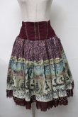 画像1: Ozz Croce / トルソープリントハイウエストスカート  ワイン S-25-08-15-058-OO-SK-AS-ZS (1)