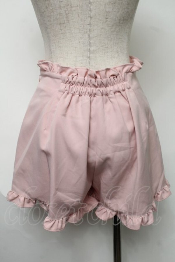 画像2: Ank Rouge / フロント編み上げフリルパンツ  ピンク S-25-08-15-060-CA-TO-HR-ZT267 (2)