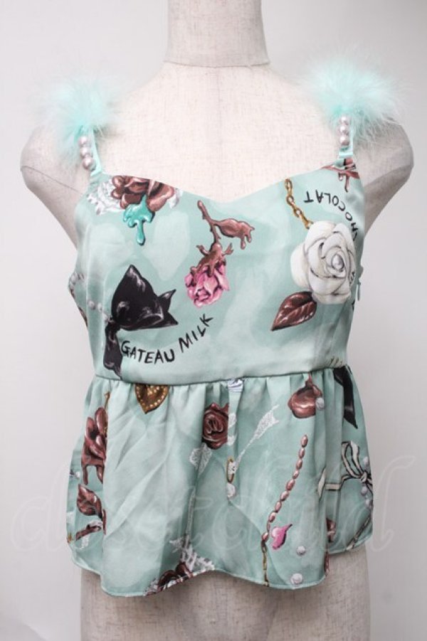 画像1: MILK / ショコラローズキャミ  ミント S-25-08-15-025-ML-TO-AS-ZS (1)