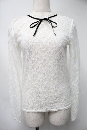 画像: Ank Rouge / TOP総レーストップス  白 S-25-08-15-026-CA-TO-HR-ZS