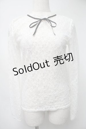 画像: Ank Rouge / TOP総レーストップス  白 S-25-08-15-026-CA-TO-HR-ZS