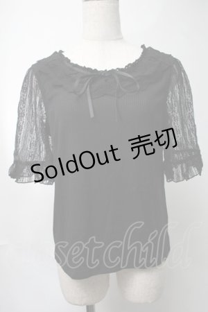 画像: axes femme / 【タグ付き】20thレース使いトップス  黒 S-25-08-15-034-AX-TO-AS-ZS