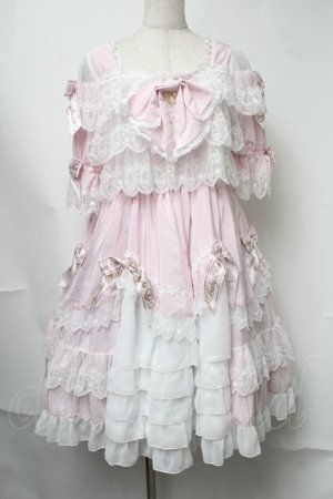 画像: BABY,THE STARS SHINE BRIGHT / レースを纏うTwinkle Baby Ribbonワンピース  ピンク S-25-08-15-040-BA-OP-AS-ZS