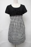 画像1: LODISPOTTO / チェック切替ワンピース  黒ｘ白 S-25-08-16-050-LO-OP-HR-ZT100 (1)