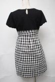 画像2: LODISPOTTO / チェック切替ワンピース  黒ｘ白 S-25-08-16-050-LO-OP-HR-ZT100 (2)