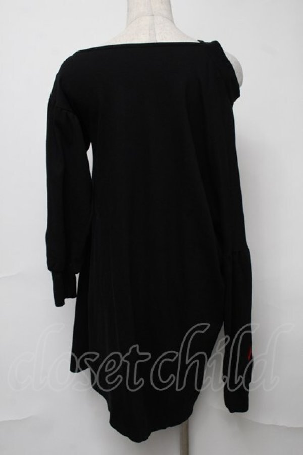 画像2: NieR Clothing / 肩開きトップス  黒 S-25-08-16-032-PU-TO-HR-ZY (2)