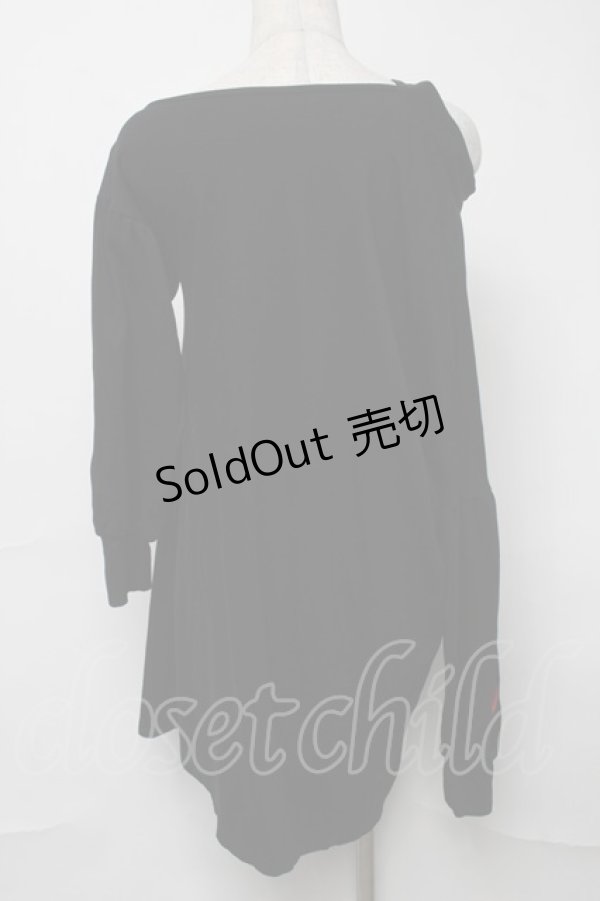 画像2: NieR Clothing / 肩開きトップス  黒 S-25-08-16-032-PU-TO-HR-ZY (2)