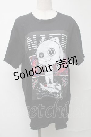 画像: NieR Clothing / プリントTシャツ  黒 S-25-08-16-034-PU-TS-HR-ZI