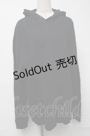 画像: NieR CLOTHING / プリントフードプルパーカー  黒 S-25-08-16-037-PU-TO-HR-ZI