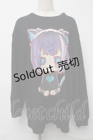画像: NieR Clothing / プリントTシャツ  黒 S-25-08-16-038-PU-TS-HR-ZI