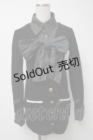 画像: MA*RS(Sugar gloss) / カーディガン重ね着風トップス  黒 S-25-08-16-044-LO-BL-HR-ZS