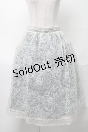 画像: axes femme / 繊細フロッキーミディスカート   S-25-08-17-052-AX-SK-AS-ZS