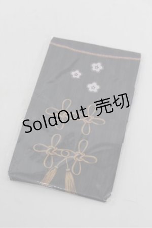 画像: metamorphose / 和柄オーバーニーソックス  黒 S-25-08-18-001-ME-ZA-AS-ZS