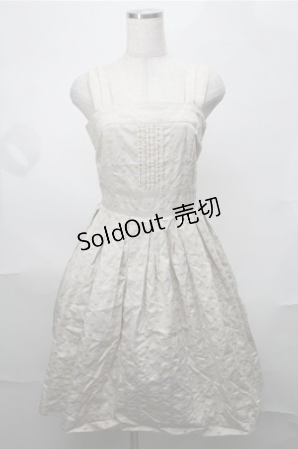 画像1: Emily Temple cute / ドット刺繍ワンピース  オフ S-25-08-18-045-ET-OP-AS-ZT321 (1)