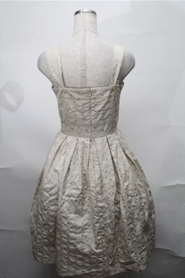 画像2: Emily Temple cute / ドット刺繍ワンピース  オフ S-25-08-18-045-ET-OP-AS-ZT321 (2)