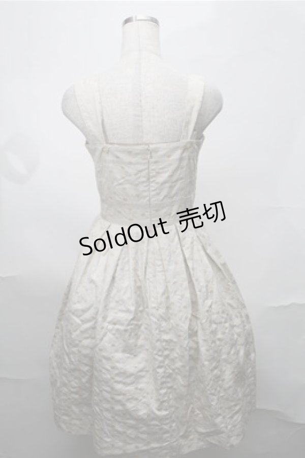 画像2: Emily Temple cute / ドット刺繍ワンピース  オフ S-25-08-18-045-ET-OP-AS-ZT321 (2)