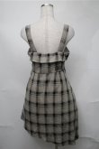 画像2: NieR Clothing / チェックジャンパースカート  ベージュｘ黒 S-25-08-18-046-PU-OP-HR-ZT258 (2)