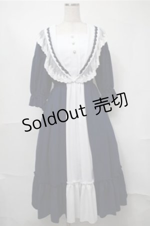 画像: axes femme kawaii / マリアンヌワンピース M 紺 S-25-08-18-051-AX-OP-AS-ZS