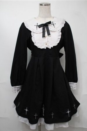 画像: Amavel / Rosary Vampire召使いワンピース  黒 S-25-08-18-054-CA-OP-HR-ZS