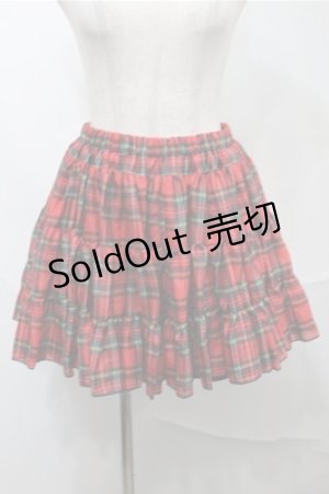画像: HELL CAT PUNKS / チェックスカート  赤 S-25-08-18-063-PU-SK-AS-ZS