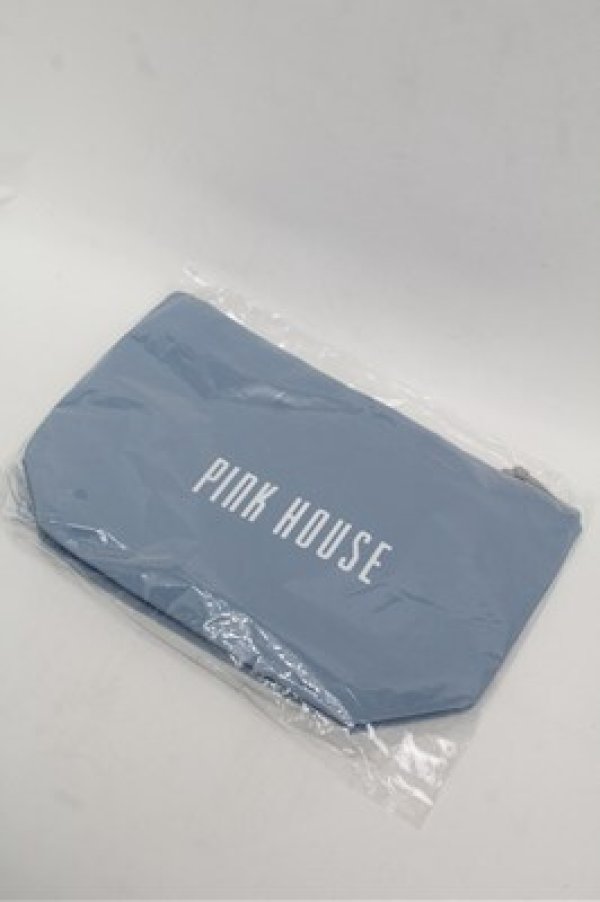 画像1: PINK HOUSE / 保冷巾着バッグ  サックス S-25-08-18-010-LO-BG-AS-ZS (1)