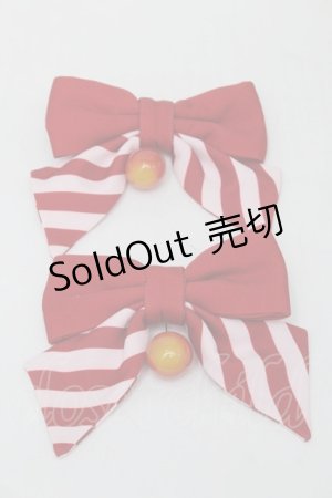 画像: To Alice / リボンクリップ  赤 S-25-08-18-1005-LO-AC-AS-ZS