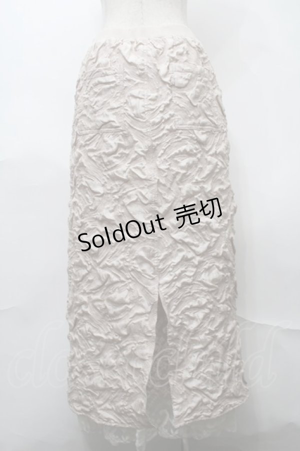 画像2: merry jenny / solidジャガードロングスカート  ベージュ S-25-08-18-1043-LO-SK-HR-ZT499 (2)