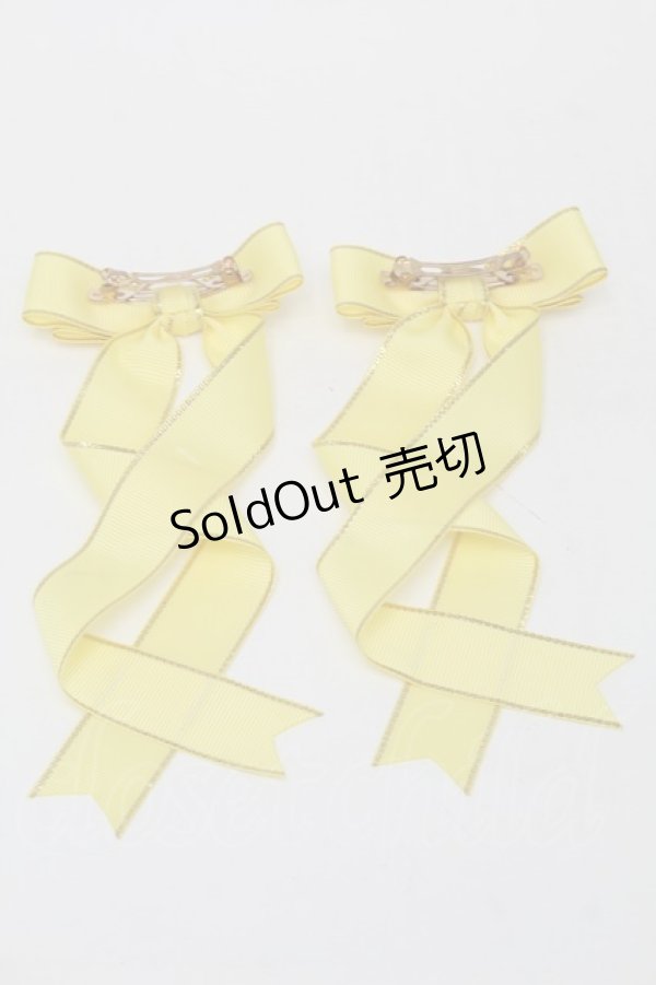 画像2: LOTUS ribbon / ツインリボンバレッタ   S-25-08-18-1006-EL-AC-SA-ZS (2)