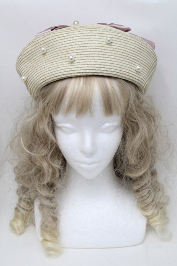 画像2: axes femme kawaii / リボンサマーベレー  オフｘピンク S-25-08-18-1010-AX-AC-AS-ZT-K025 (2)