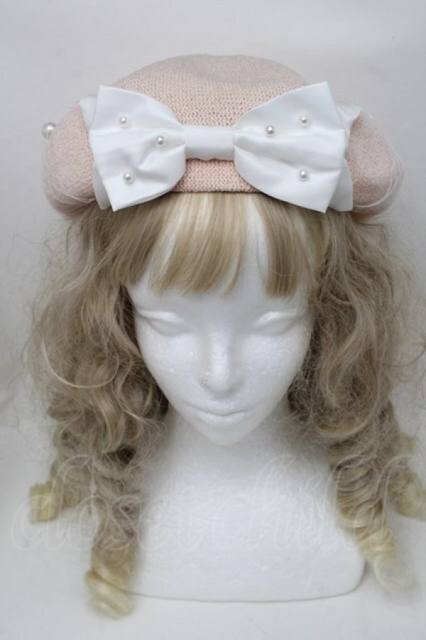 画像2: Angelic Pretty / Pearl Ribbonベレー  ピンク S-25-08-18-1011-AP-AC-HR-ZS (2)