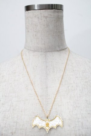 画像: Moi-meme-Moitie / 蝙蝠ロゴアクリルネックレス  シルバー S-25-08-18-1012-MO-AC-AS-ZS