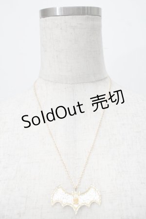 画像: Moi-meme-Moitie / 蝙蝠ロゴアクリルネックレス  シルバー S-25-08-18-1012-MO-AC-AS-ZS