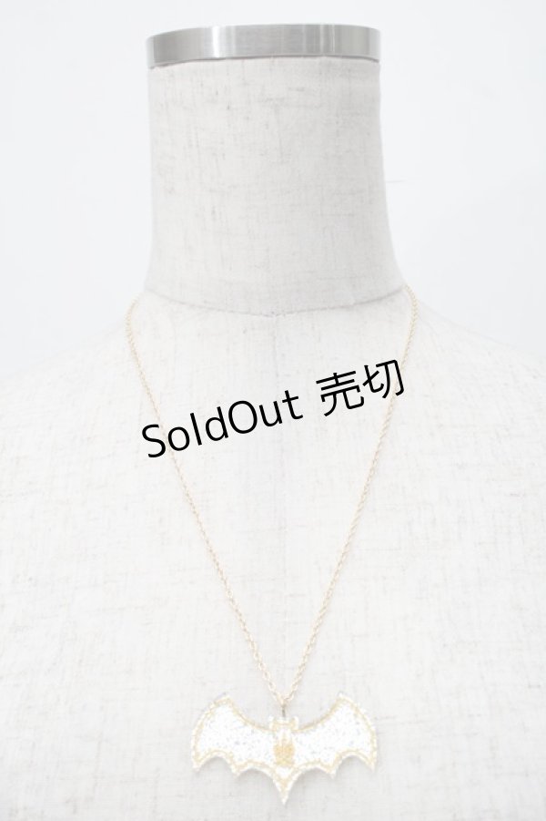 画像1: Moi-meme-Moitie / 蝙蝠ロゴアクリルネックレス  シルバー S-25-08-18-1012-MO-AC-AS-ZS (1)